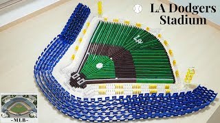 Making domino MLB LA dodgers baseball stadium Fail