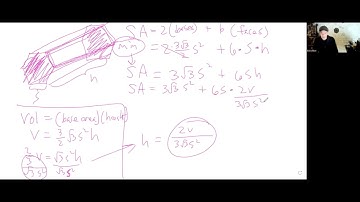 Minimizing the Surface Area of a (regular) Hexagonal Prism, given ANY volume (CALCULUS approach)