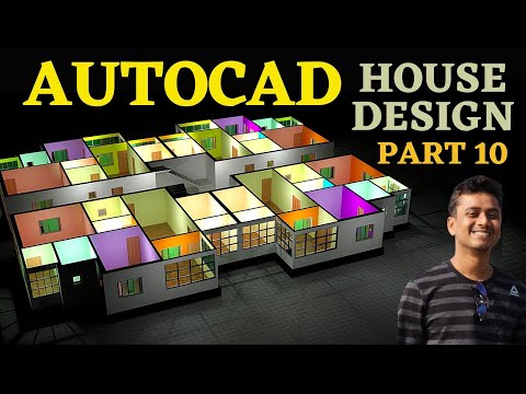 AutoCAD House Design (3D)- Part 10- Chajja and 3D mirroring the flat (2021)