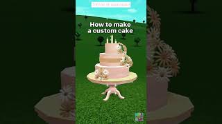 How To Make A Custom Cake || Bloxburg || Roblox || #shorts