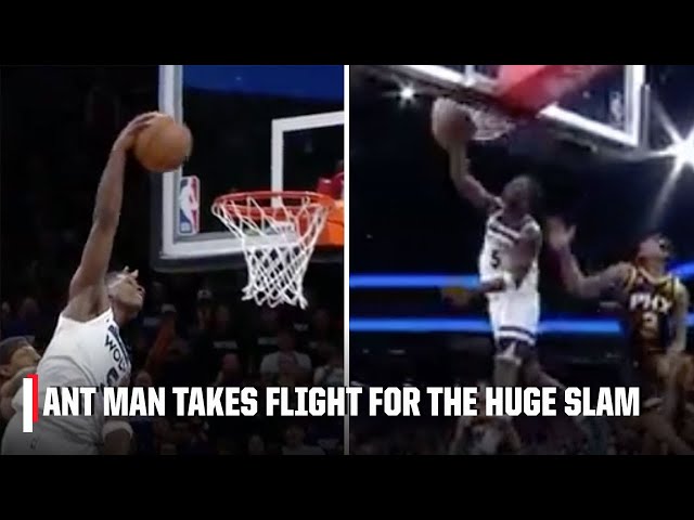 ANTHONY EDWARDS TAKES FLIGHT TO DROP THE HAMMER 🔨 | NBA on ESPN