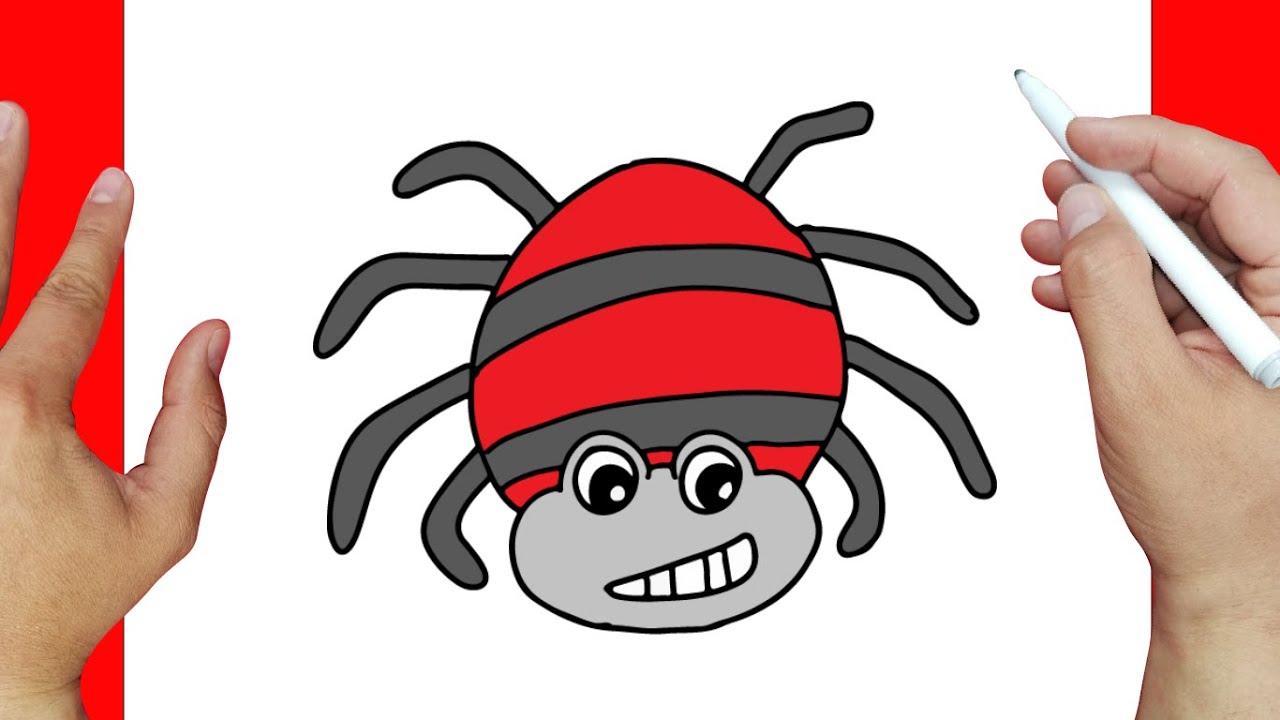 como dibujar una araña paso a paso | Dibujos fáciles - YouTube