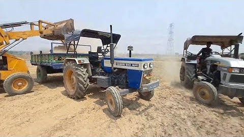 Jcb 3dx Machine Making Farming Land With Eicher And Swaraj Tractor | JCB |All about Tractors and Jcb