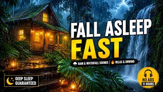 11 Hours Tropical Waterfall Rain for Insomnia Relief | deep sleep natural sound therapy screenshot 4