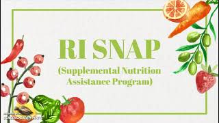 Supplemental Nutrition Assistance Program (SNAP) RI Guide News
