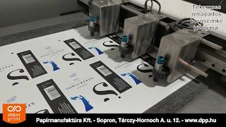 Tekercses, Öntapadós Boros Címke Kivágása.