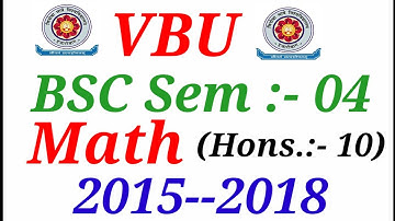 📃 VBU Sem :- 04 || Mathematics Paper :- 10 || Ring Theory || 📃