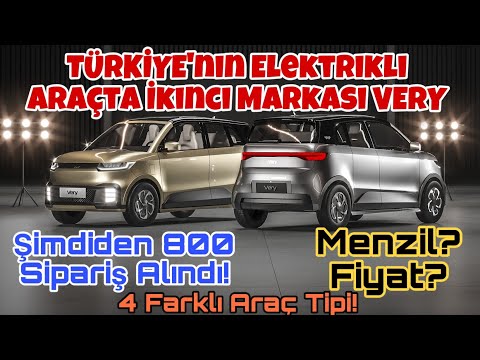 TÜRKİYE’nin Elektrikli Araçta İkinci Markası Very Fiyat? Menzil? 4 farklı araç tipi! Elektrikli Very