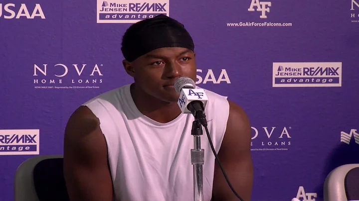 Air Force Academy post game interview with wide re...