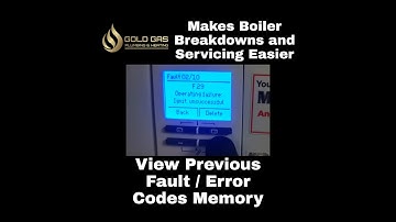 VAILLANT BOILER VIEW PREVIOUS FAULT ERROR CODES  HISTORY / MEMORY LIST - ECOTEC ECOMAX PURE PLUS PRO