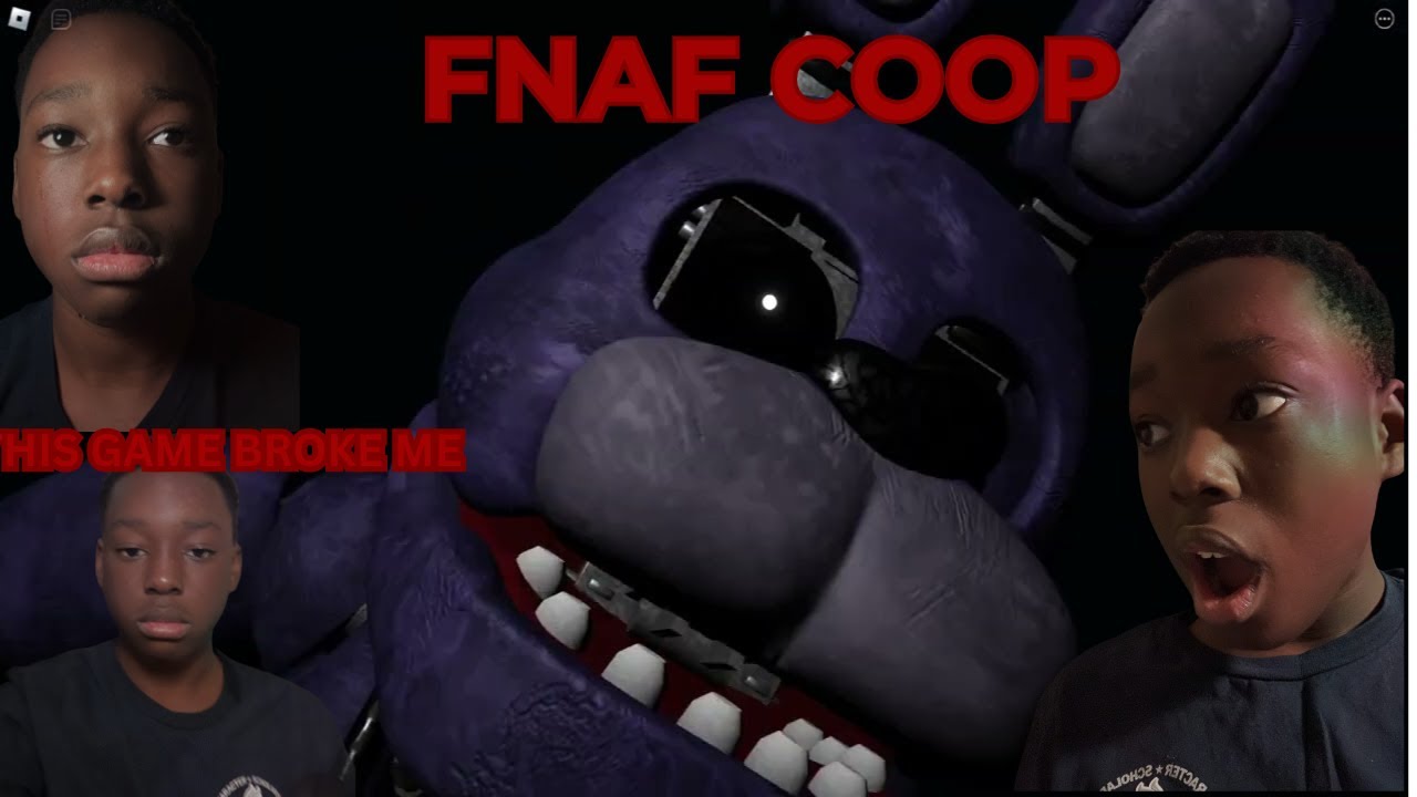 Playing FNAF COOP from Roblox hardest game of my life