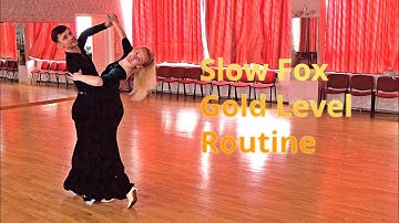 Slow Foxtrot Gold Level Choreography | Feather Ending, Fallaway Reverse Slip Pivot