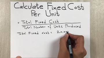How to Calculate Fixed Cost Per Unit - Easy Way