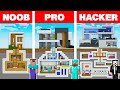 Minecraft NOOB vs PRO vs HACKER: MODERN UNDERGROUND HOUSE BUILD CHALLENGE in Minecraft Animation