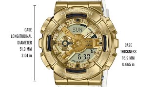 CASIO G-SHOCK Series Glacier Golden Waterproof And Shockproof Sports Trend Metal Watch GM- #watch