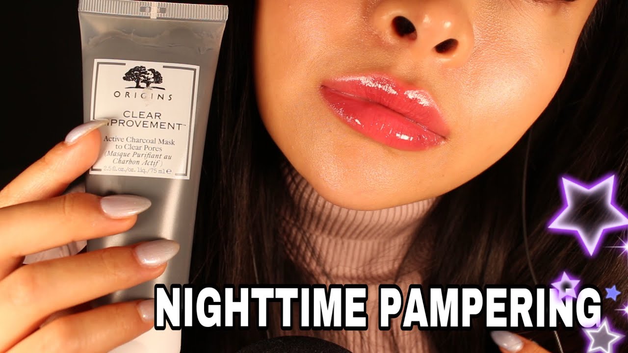 ASMR | CC takes care of you with a Sunday night facial pampering - YouTube