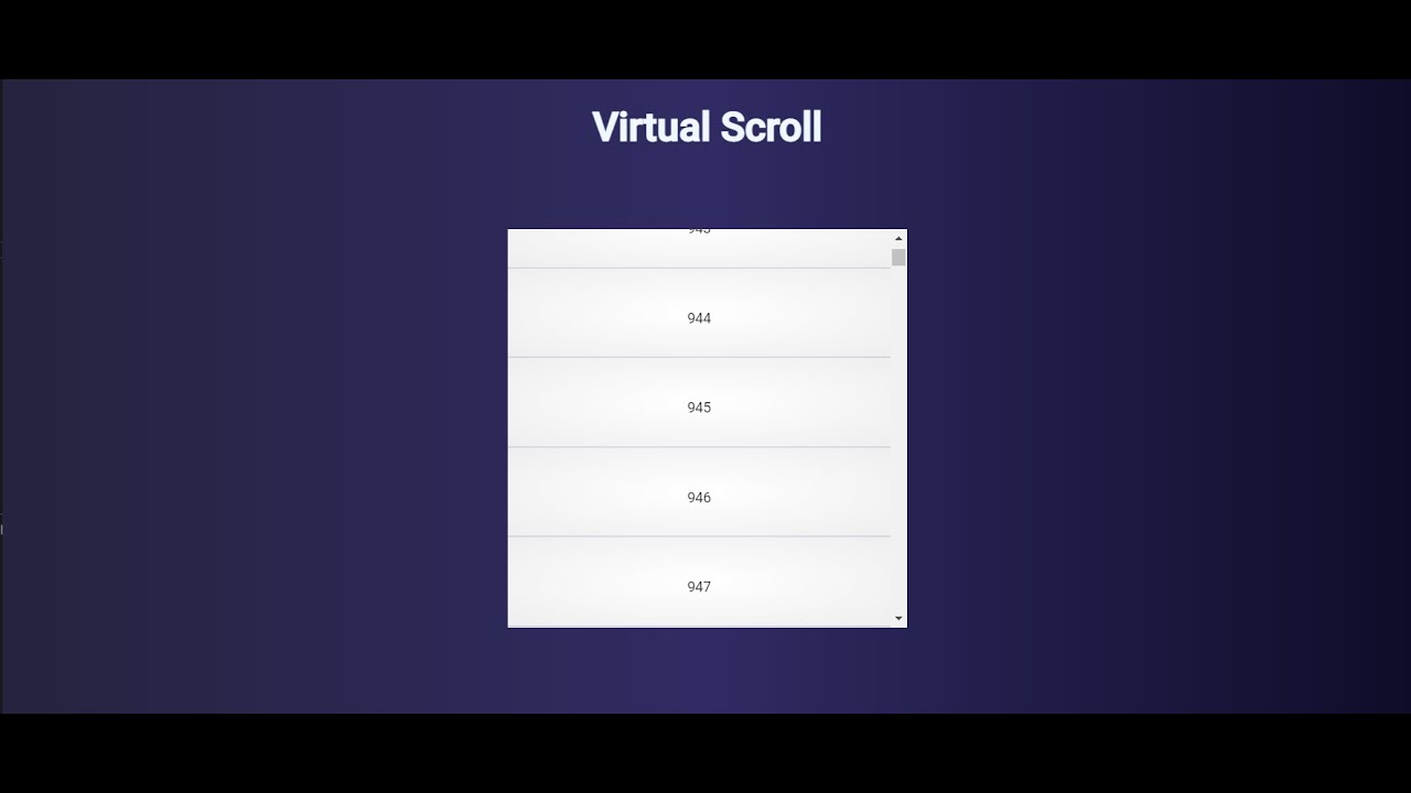 Virtual Scroll Demo on StackBlitz - YouTube