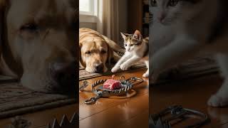 Will The Kitten Trigger The Trap? Frozen Paw