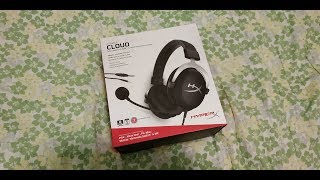 Unboxing HyperX Cloud Silver Game Headset Stereo Headphone