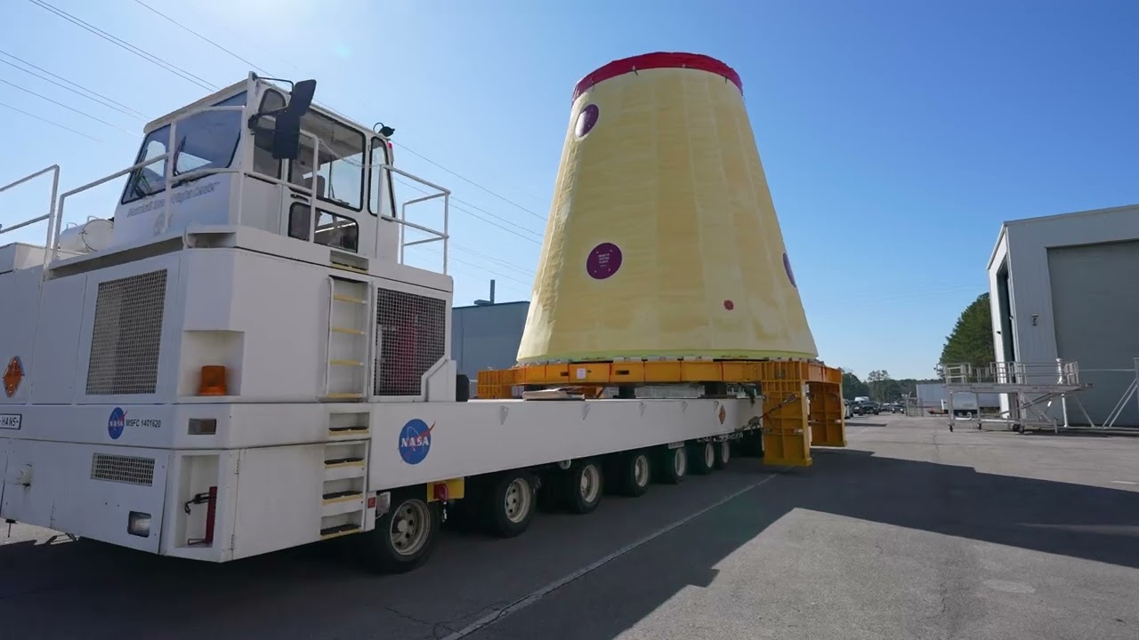 NASA moves SLS Hardware for Artemis III at Marshall Space Flight Center