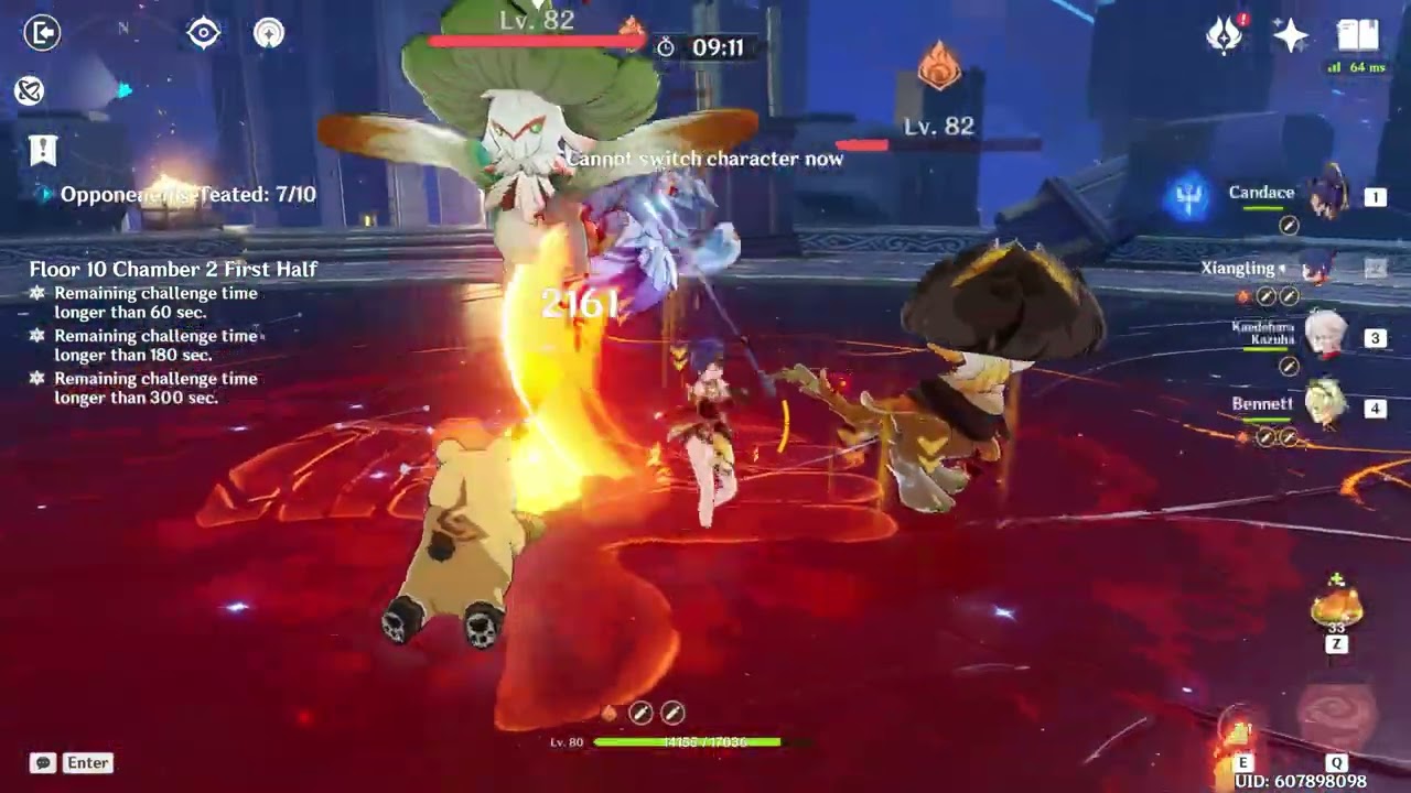 Abyss Floor 10, Candace DPS and Rosaria DPS teams