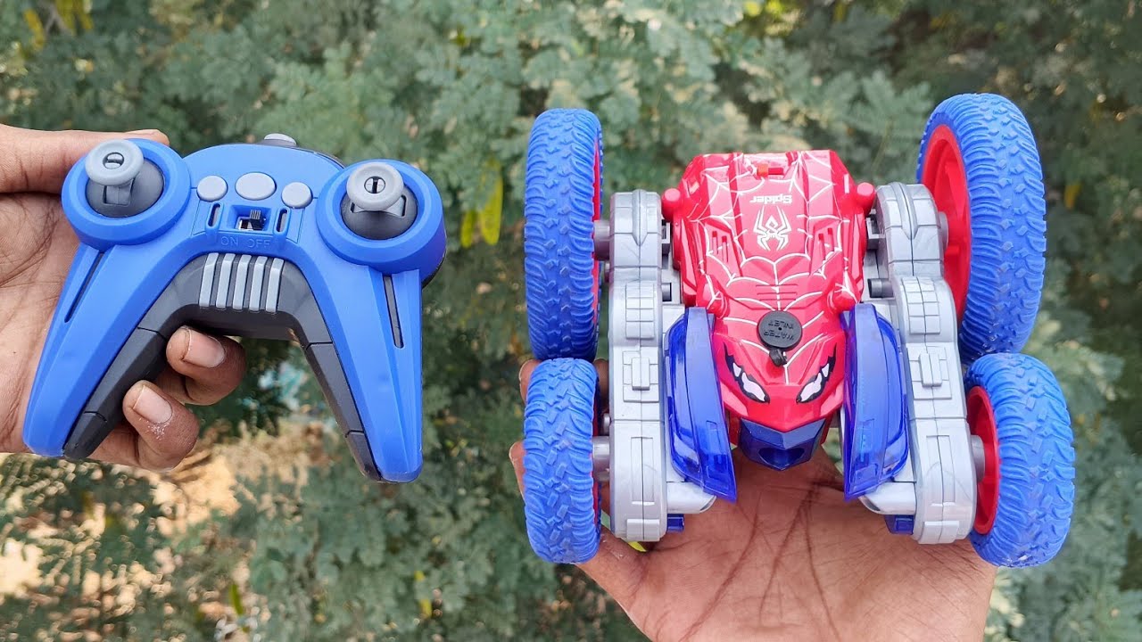 Remote Control Spider Stunt Car  360 Degree Rotating Unboxing and Testing ‐ Av activities 