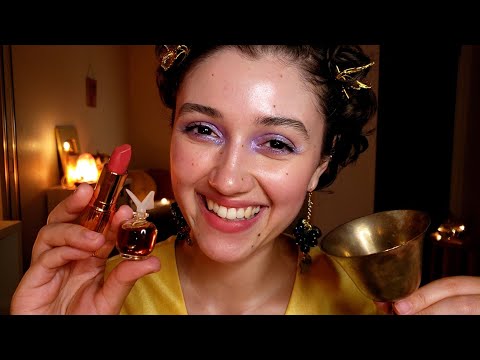 ASMR Renaissance Maiden Pampers You at the Ball 🎊 (personal attention, makeup, layered sounds)