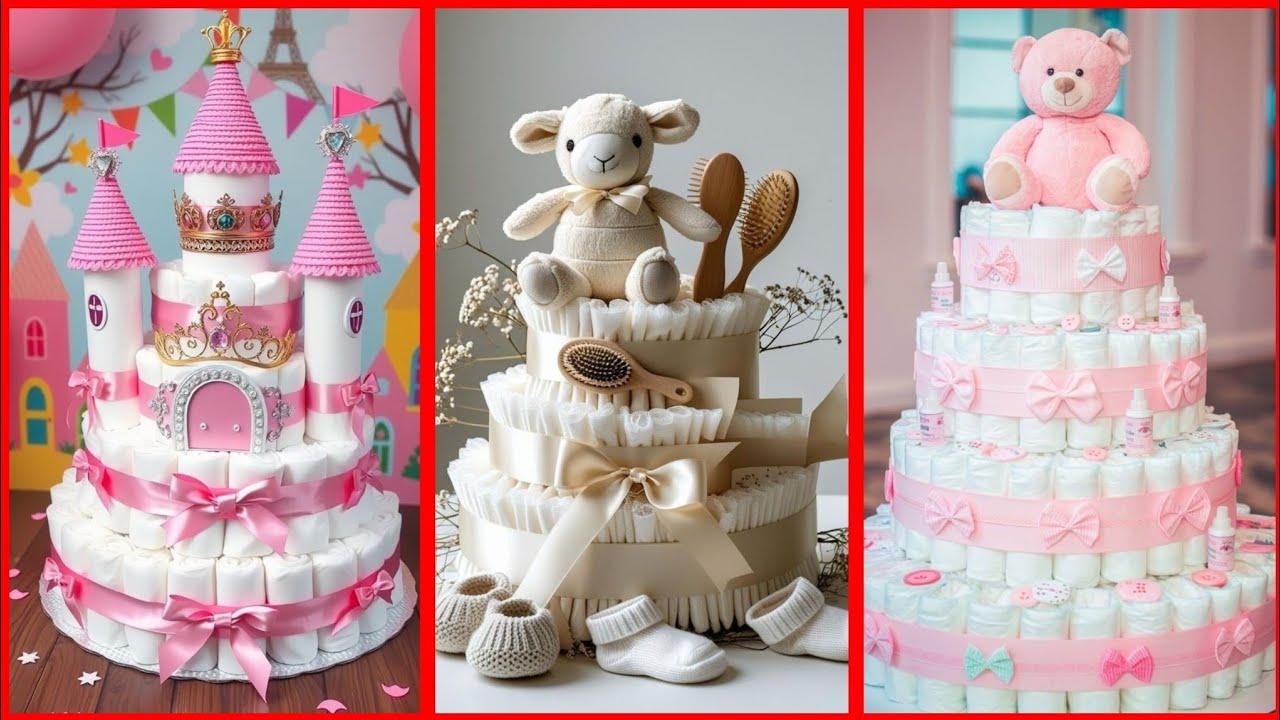 Budget friendly diy diapers cake  ideas 