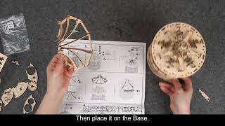 AMK62 Romantic Carousel Assembly Tutorial Step 7
