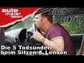 Die 5 Todsünden beim Sitzen & Lenken - Bloch erklärt #16 | auto motor und sport