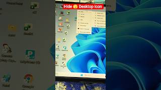 Desktop Icon ko Hide / Unhide kaise kare ? #computer #youtubeshorts