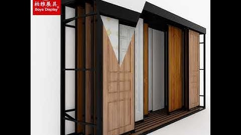 Stone tile flooring display rack, push-pull type