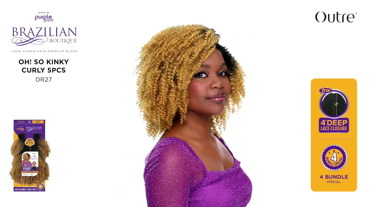 Purple Pack Brazilian Boutique Oh So Kinky Curly Fro 5pcs