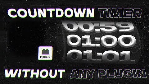 Easy Countdown Timer in After Effects Quick Tutorial