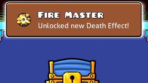 Geometry Dash: Fire death effect unlocked (100 fire shards)