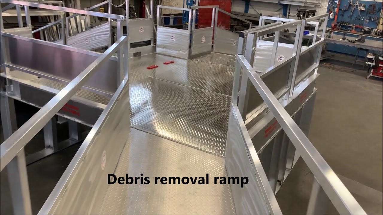 Custom Aluminum Kiln Access Ramp with Debris Man Ramp - YouTube