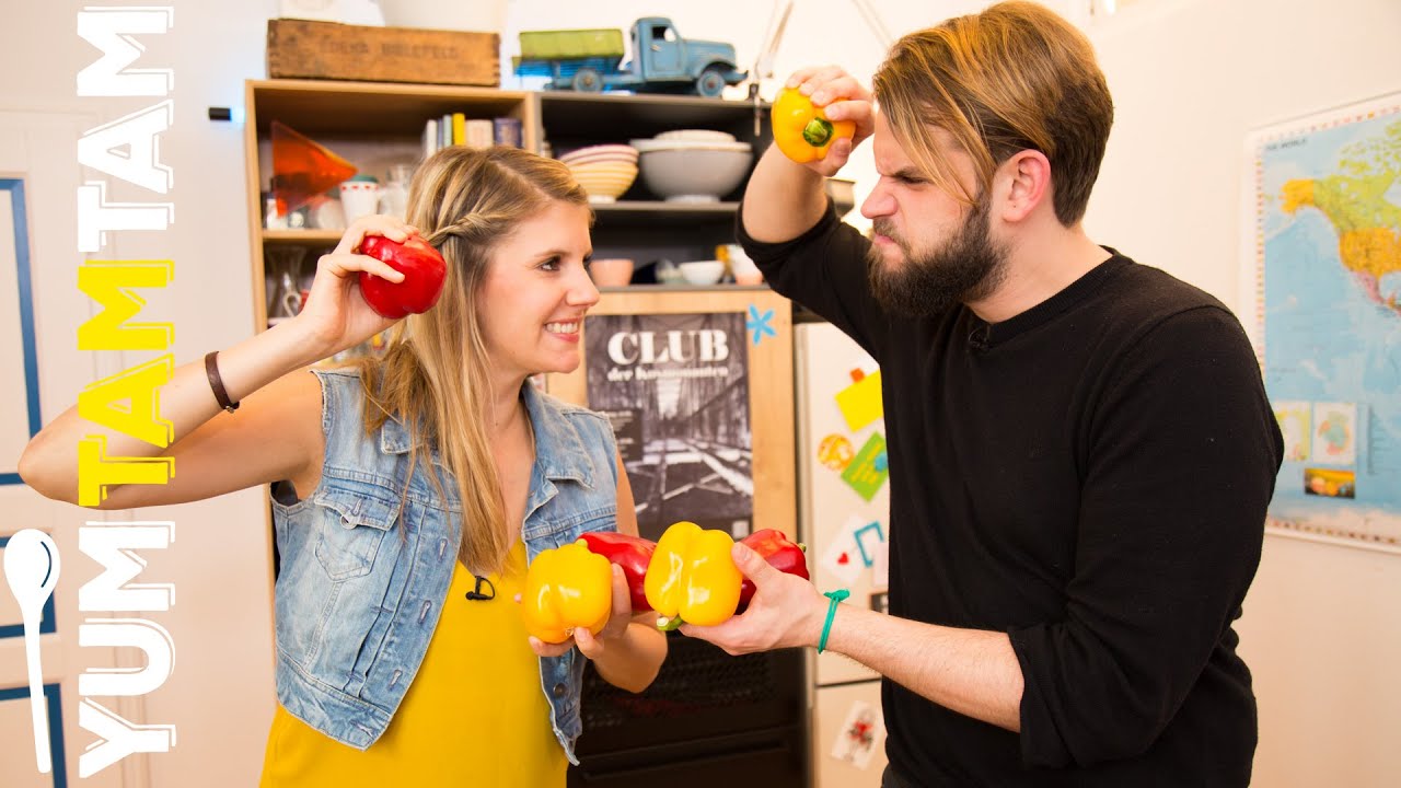 Gefüllte Paprika // Veggie vs. Fleisch // #yumtamtam