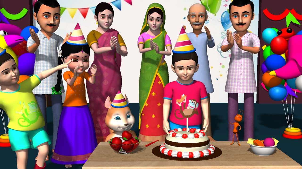 Happy Birthday Song Hindi Rhymes for Children YouTube