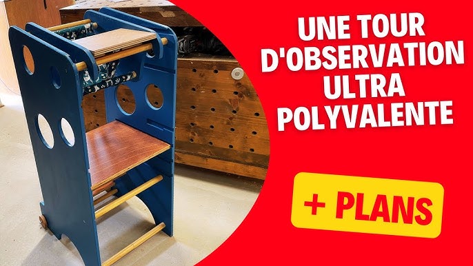 MAMOI® Tour d observation de bois pour enfant, Chaise pliable pour  apprentissage pour bebe, Table tabouret d'observation montessori à partir  de 1 an 2/3 ans 