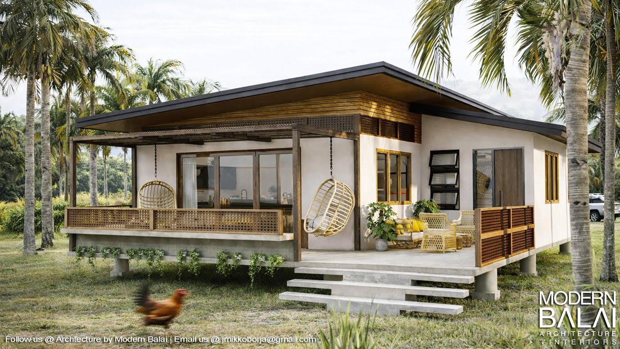 Simple Life in a Farmhouse 3-Bedroom Tiny House Design Idea | 8.5x13 Meters