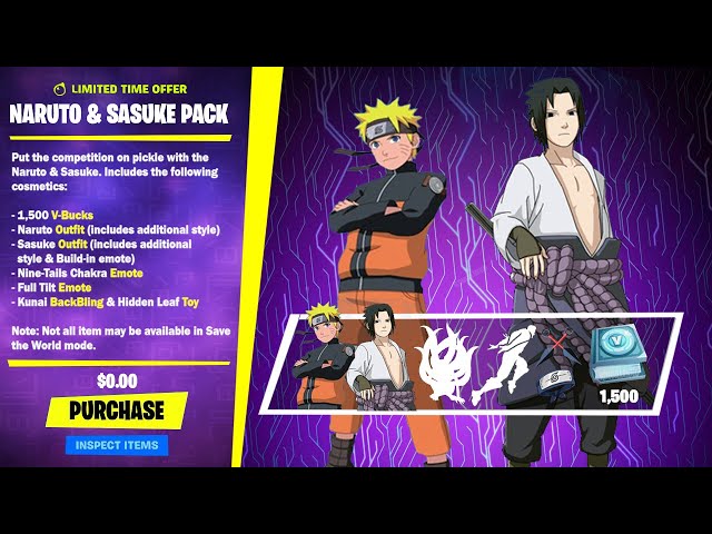 How to unlock Naruto x Fortnite skins: release date, price