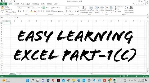 CHAPTER-1 Easy Learning Excel Part-1 (C)