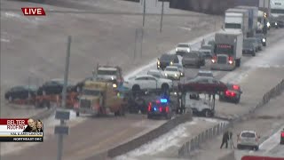 Slick Road Conditions Cause Crashes Across The State