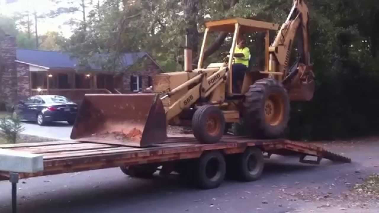 Unloading The Backhoe YouTube