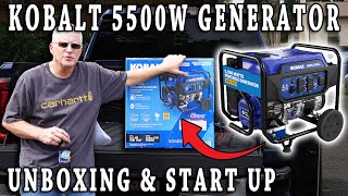 Unboxing & Start Up of Kobalt 5500 Dual Fuel Generator