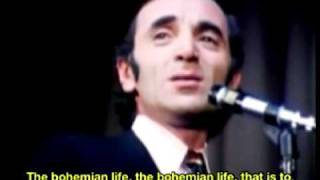 Charles Aznavour La Bohème English Subtitles