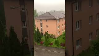 Summer thunderstorm in Switzerland