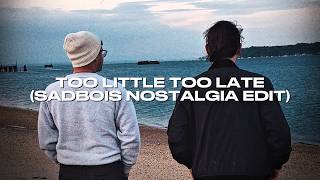 Too Little Too Late (SadBois Nostalgia Edit) [Lyric Video]