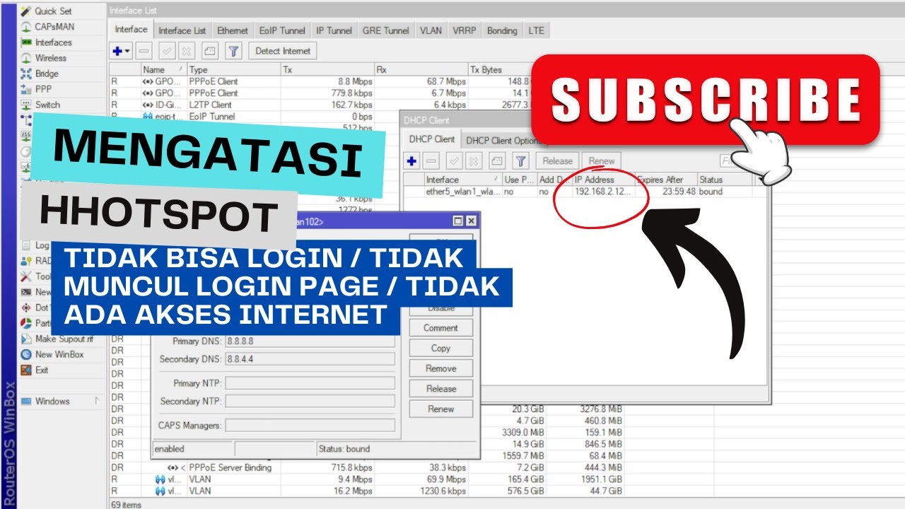 Mengatasi Voucher Hostpot Tidak bisa Login / Tidak ada Internet