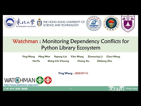 Watchman: Monitoring Dependency Conflicts for Python Library Ecosystem